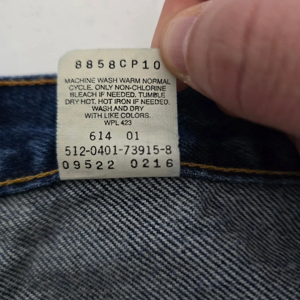 Vintage Levis 550 Mens 42x31 Relaxed Fit Tapered Leg Jeans Dark Wash Made in USA